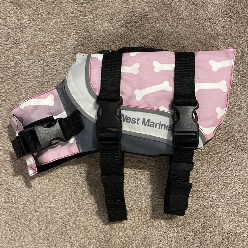 West Marine Pink Dog Life Jacket